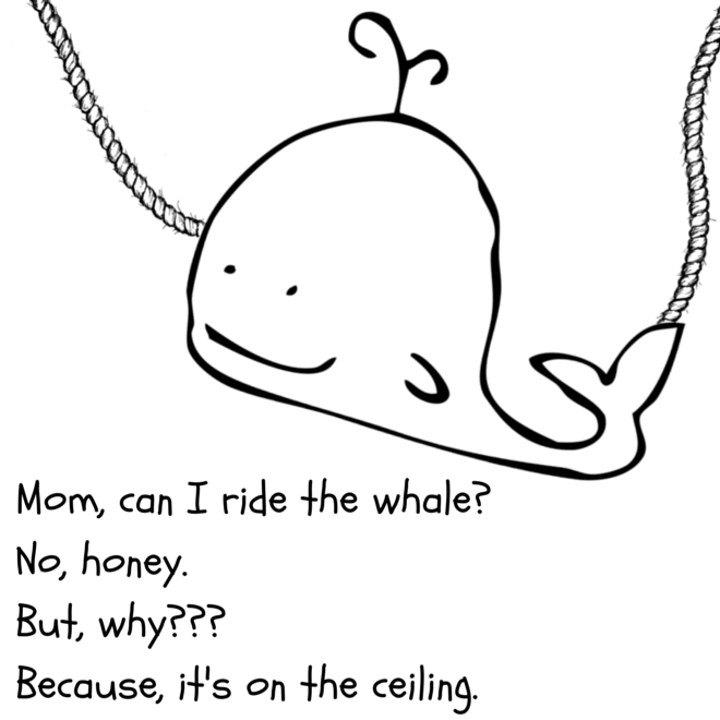 Mommy, can I ride the whale?